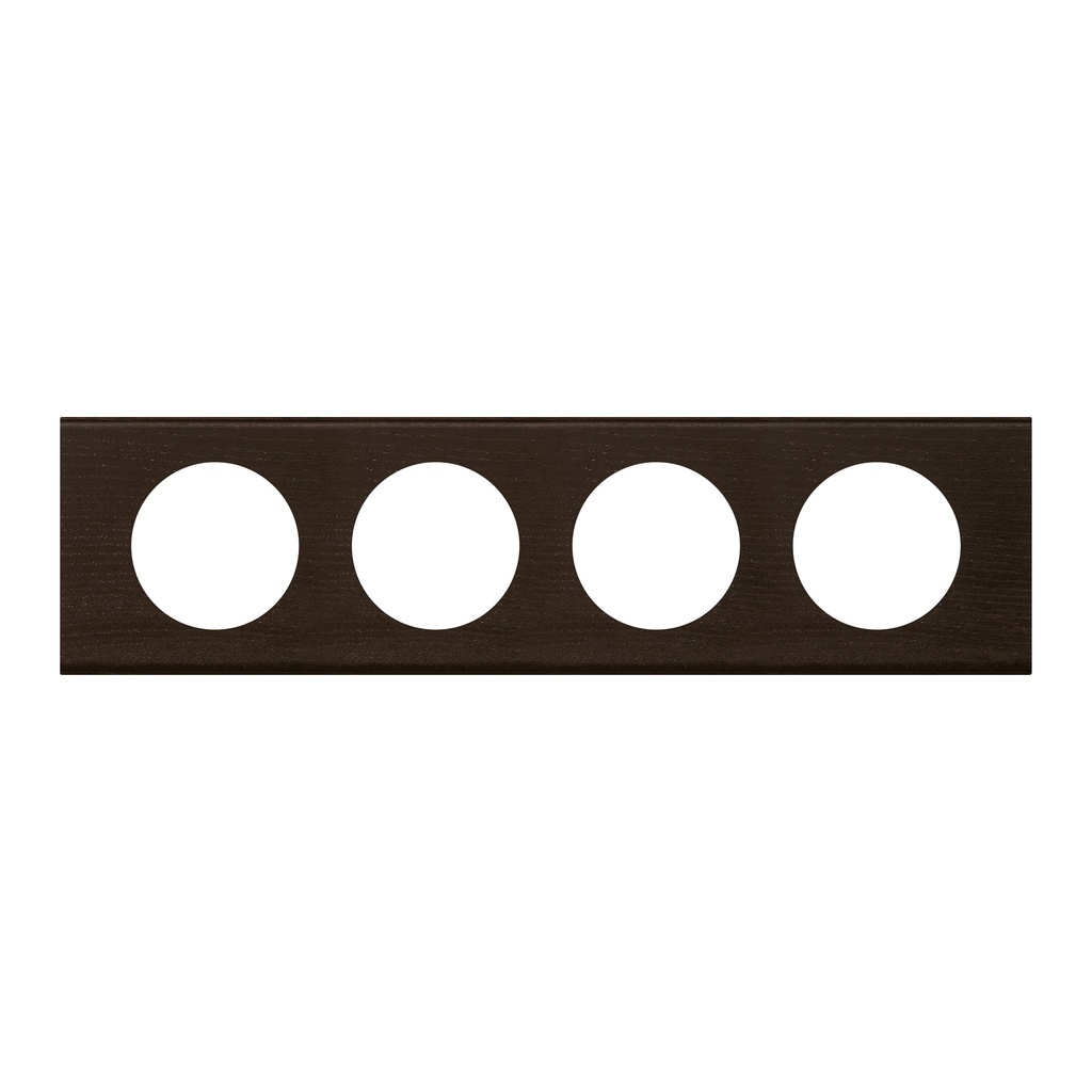 Legrand 069204, Placă Céliane, Materiale, 4 Module, Nuanță Wengué