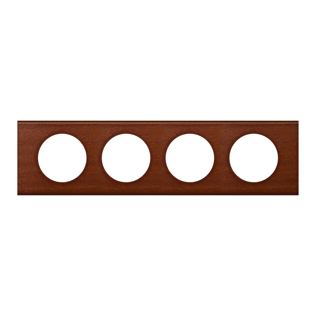 LEGRAND 069224, Céliane Plate, Materials, 4 Modules, Mahogany