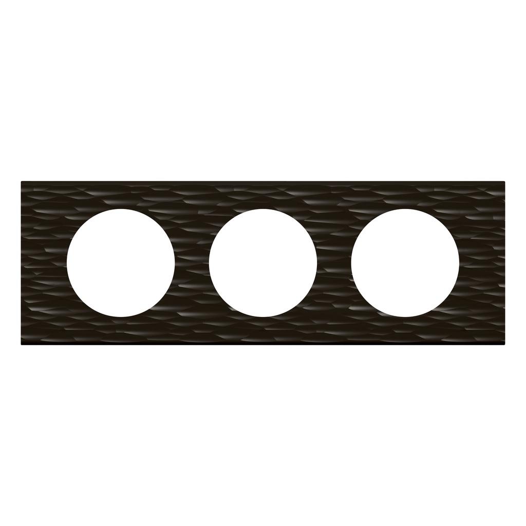 LEGRAND 069023, Céliane Plate, Materials, 3 Modules, Carved Corian