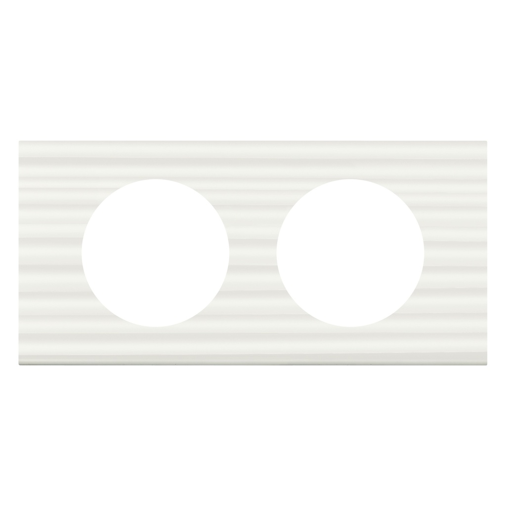 LEGRAND 069012, Céliane Plate, Materials, 2 Outlets, Fluted Corian
