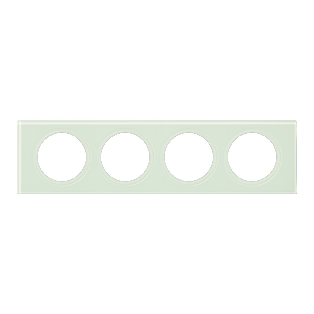LEGRAND 069314, Céliane Plate, Materials, 4 Modules, Kaolin Glass