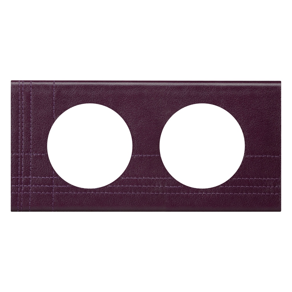 LEGRAND 069442, Céliane Plate, Materials, 2 Modules, Purple Couture Leather