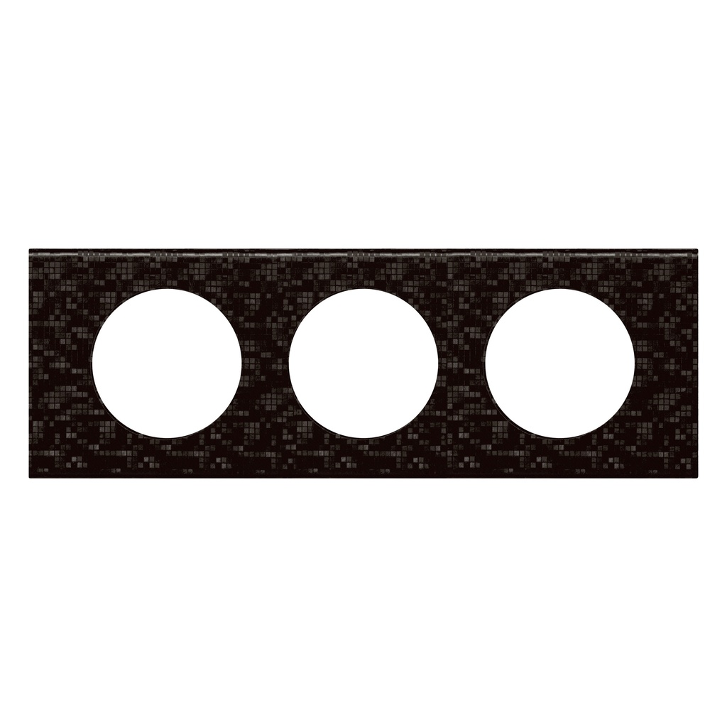 LEGRAND 069453, Céliane Plate, Materials, 3 Modules, Pixel Leather