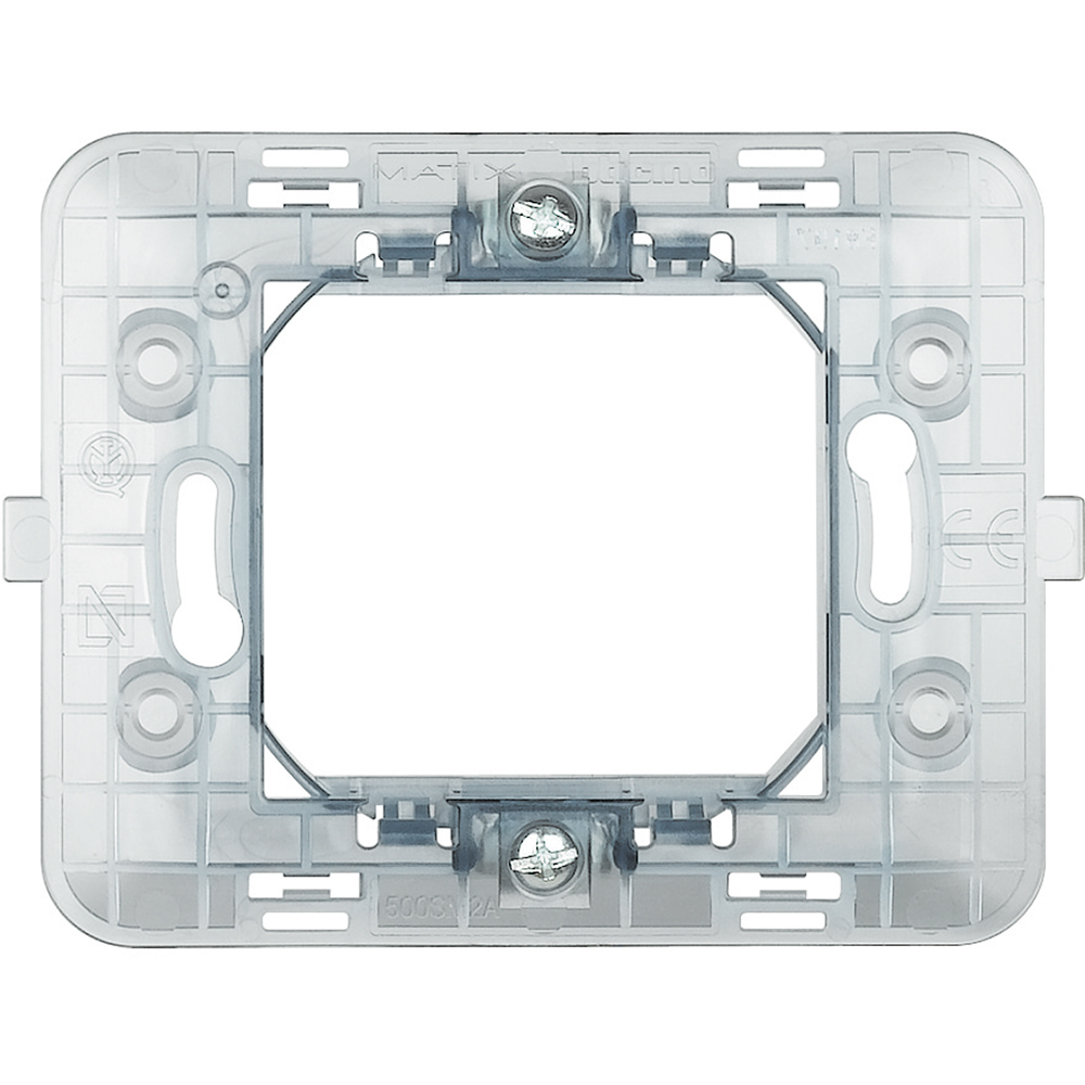 Bticino 500sm2a, Matix, Suport pentru cutie rotundă cu 2 module