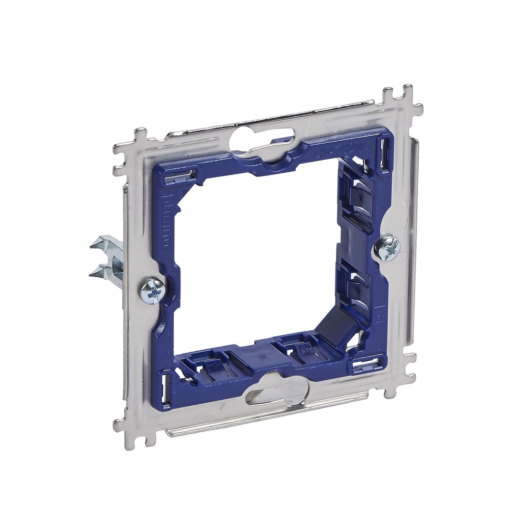 Bticino ln4702mg, Suport cu cleme pentru plăci living light, 2 module
