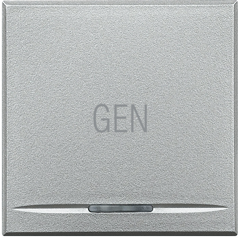 BTICINO HC4915/2AC, Axolute Myhome Bus Key Cover, Gen Symbol, 2 Modules, Aluminum