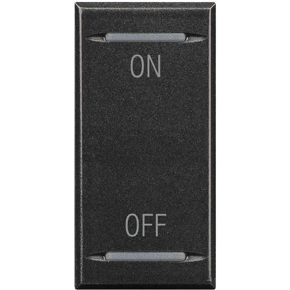 BTICINO HS4911AG, Axolute Myhome Bus Key Cover, On/Off Symbol, 1 Module, Anthracite