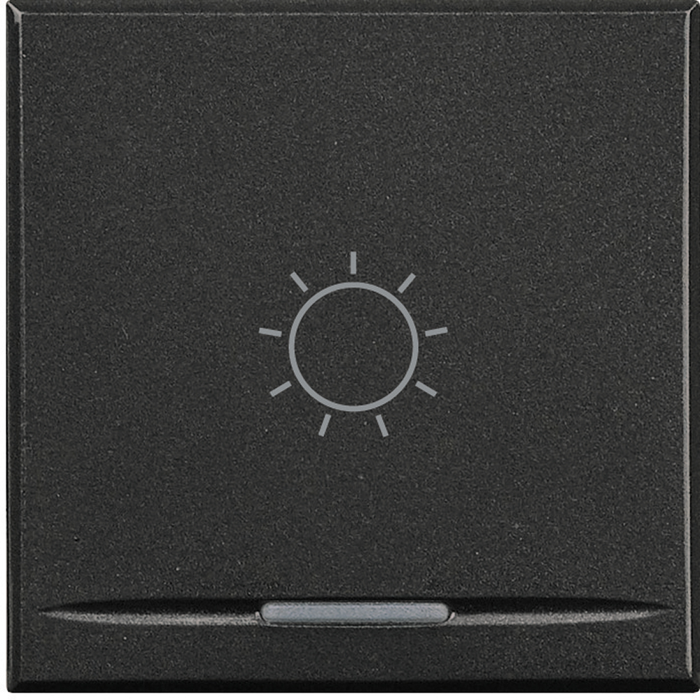 BTicino HS4915/2BA, Axolute MyHome Bus, Capac buton apăsare, Simbol lumină, 2 module, Antracit  