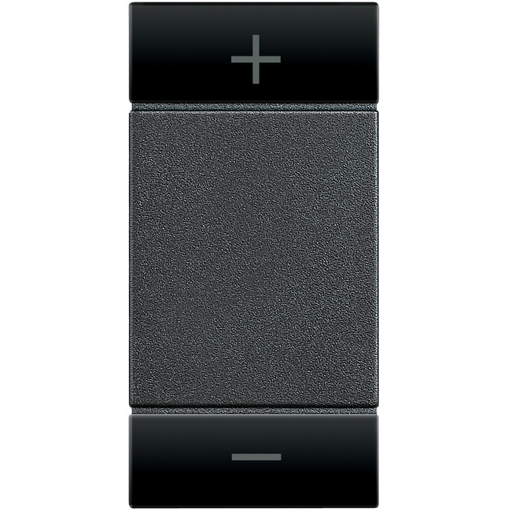 BTicino L4911ADN, Livinglight MyHome Bus, Capac buton, Simbol +/–, tip basculant, 1 modul, Antracit  