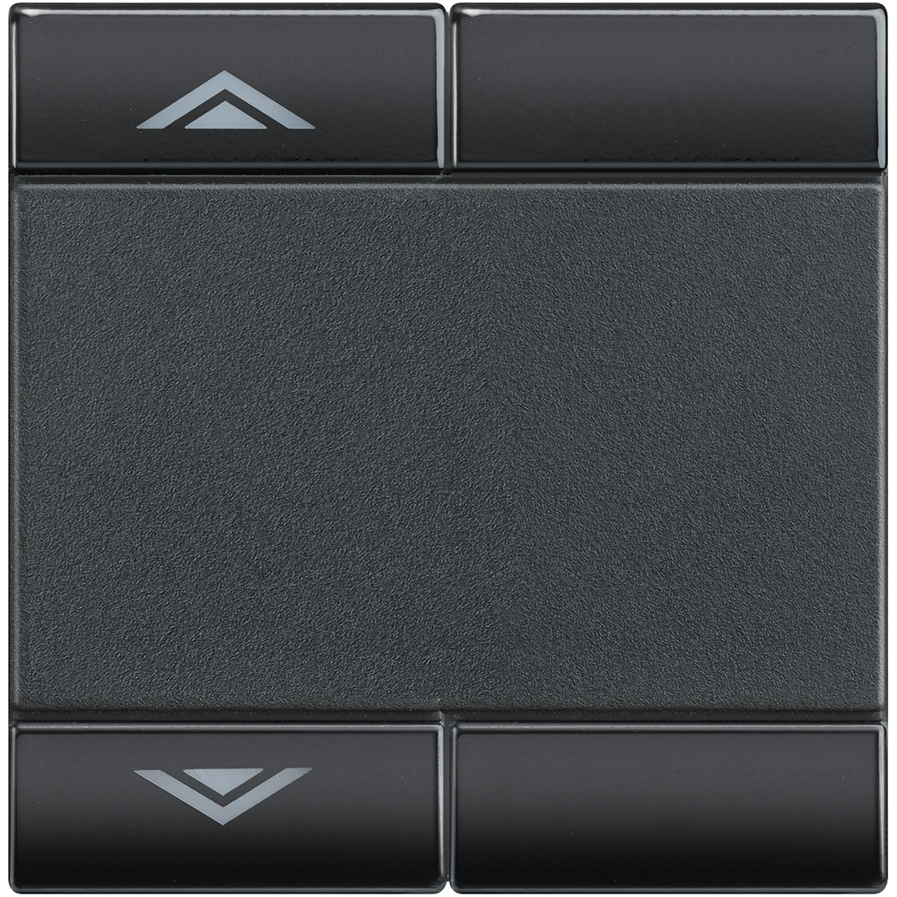 BTicino L4911M2AHN, Livinglight MyHome Bus, Capac buton, Simbol Sus/Jos, 2 module, Antracit  
