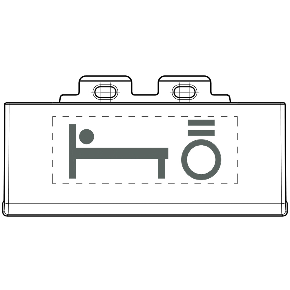 BTicino L4915SETBL, Set 50 pictograme luminoase cu Simbol pat cu lumină, Antracit  