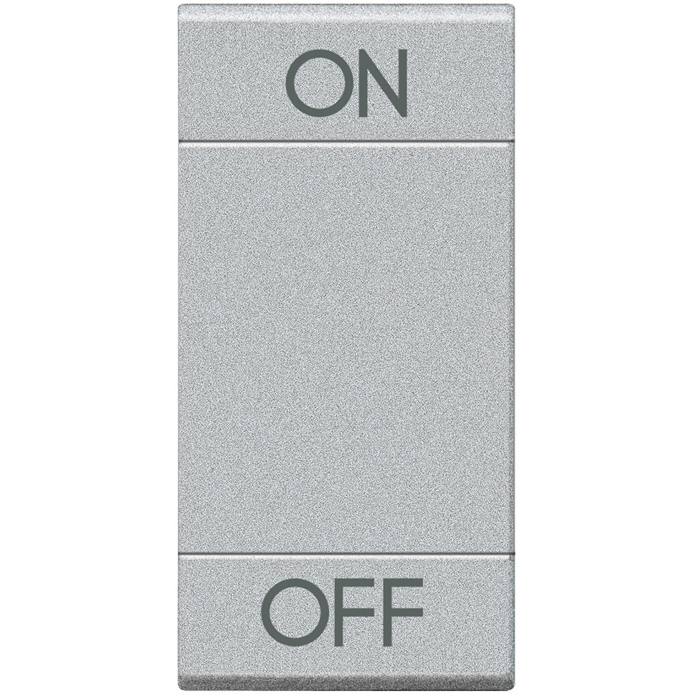 BTicino NT4911AGN, Livinglight MyHome Bus, Capac buton, Simbol Pornit/Oprit, 1 modul, Gri  