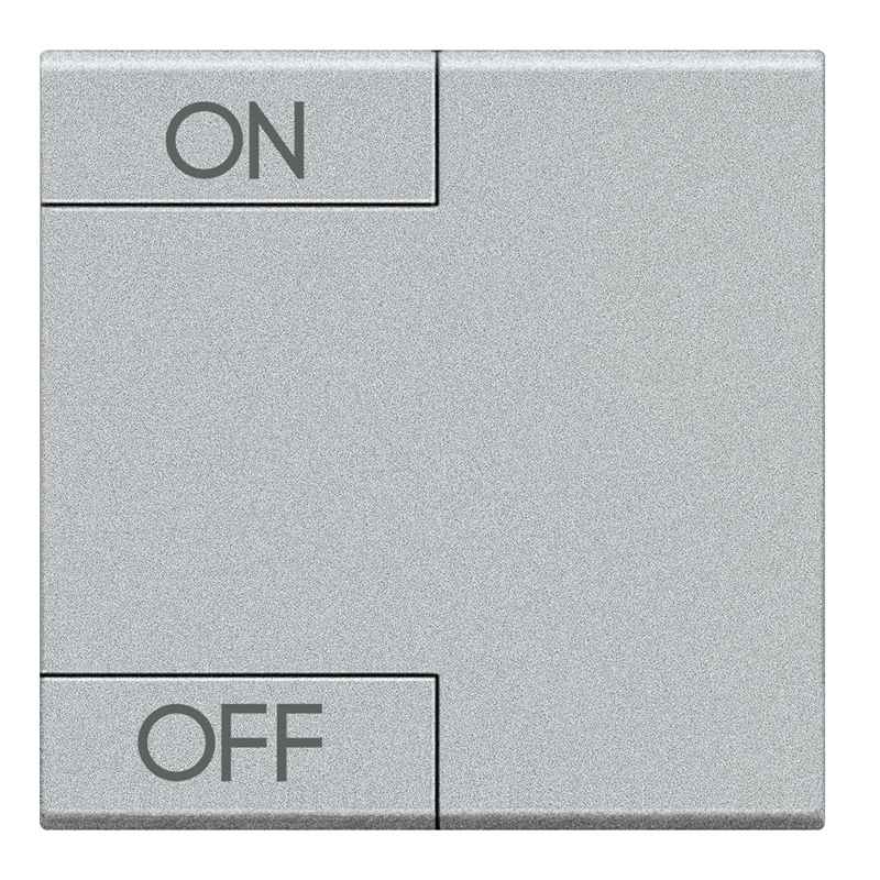 BTicino NT4911M2AGN, Livinglight MyHome Bus, Capac buton, Simbol Pornit/Oprit, 2 module, Gri  
