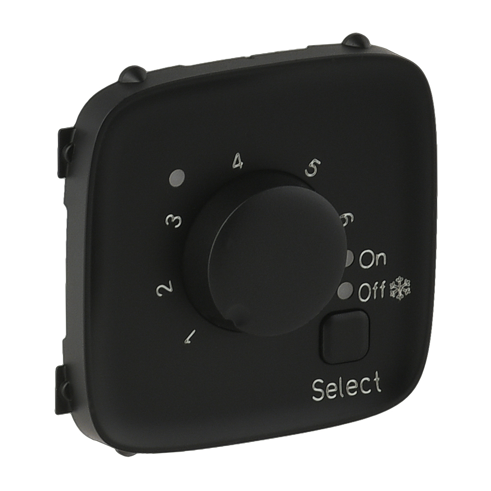 Legrand 755328, Placă Valena Allure, Termostat pentru încălzire în pardoseală, Negru  