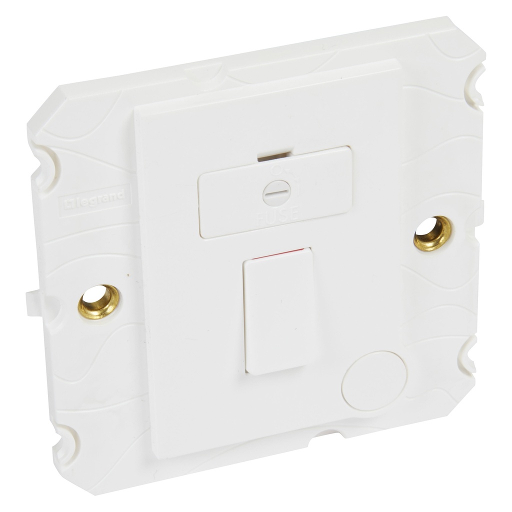 LEGRAND 572150, Unitate de conexiune fuzibilă dublă 13A cu întrerupător, Arteor, alb