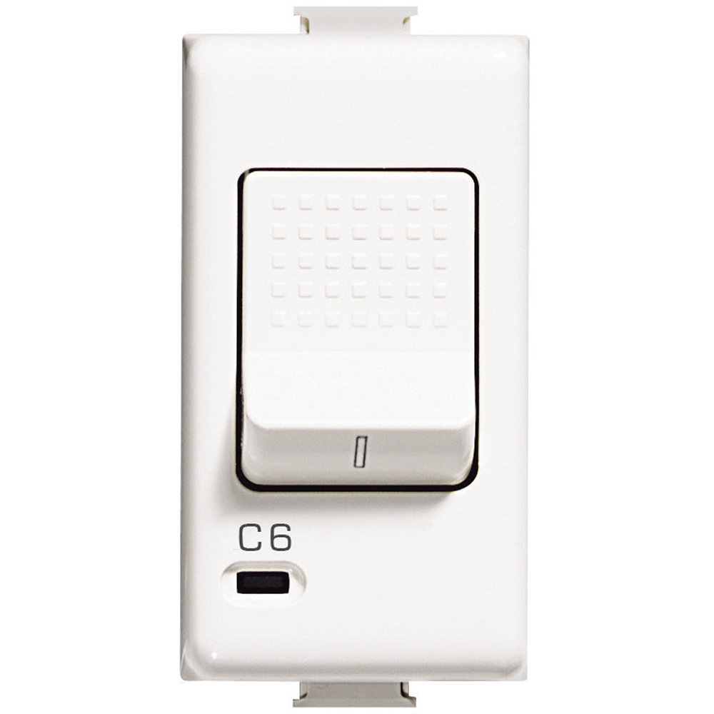 BTICINO AM5206S, Thermal Magnetic Circuit Breaker, 2 Poles with 1P Protected, 6A 230Vac