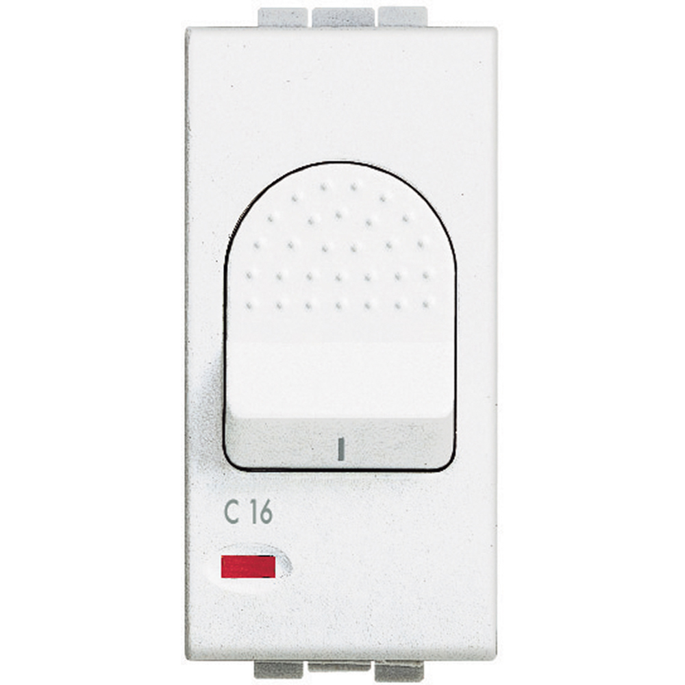 BTICINO N4301/16, Thermal Magnetic Circuit Breaker, 2 Poles with 1P Protected,, 16A 230 Vac Icn= 3000A