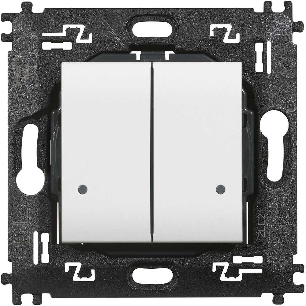 BTICINO N4003DCW, Double Wireless Light Switch with 2 Buttons To Control 2 DiffereNT Connected Devices for Lights
