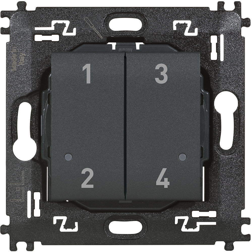 BTICINO L4575CW, Comutator wireless cu 4 butoane pentru activarea scenariilor 1,2,3 și 4