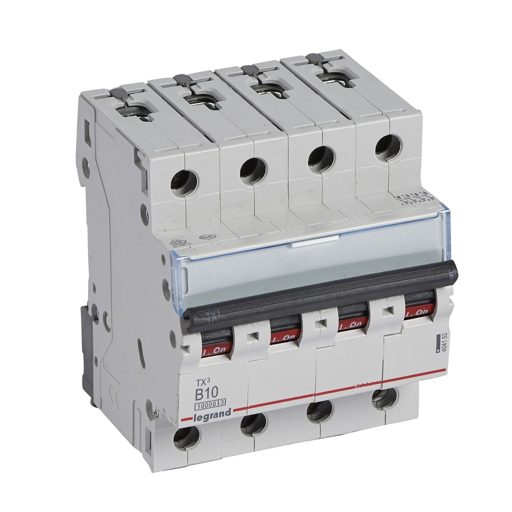 LEGRAND 404152, MCB TX³ 10000, 4P, 400 V, 10 A, Curbă B