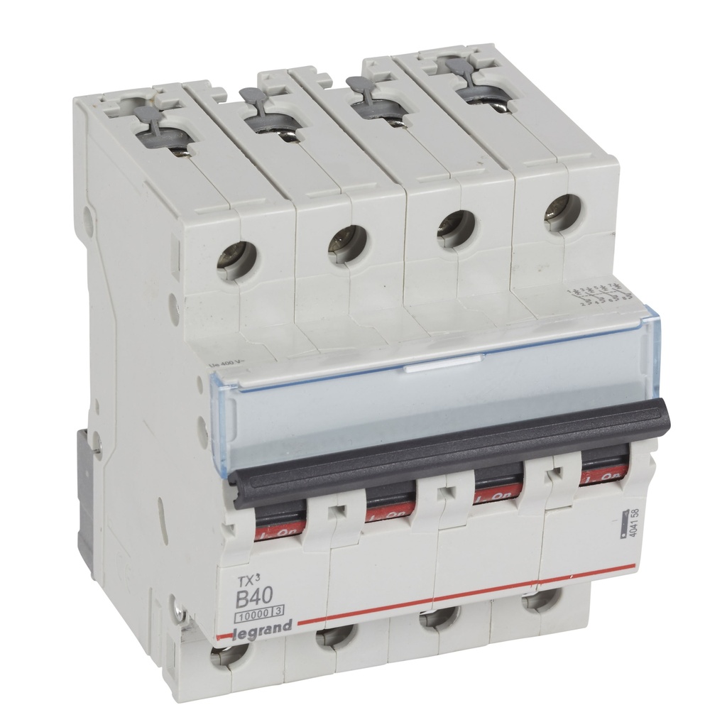 LEGRAND 404158, TX³ 10000 MCB, 4P, 40 A, Curve B, 400 V