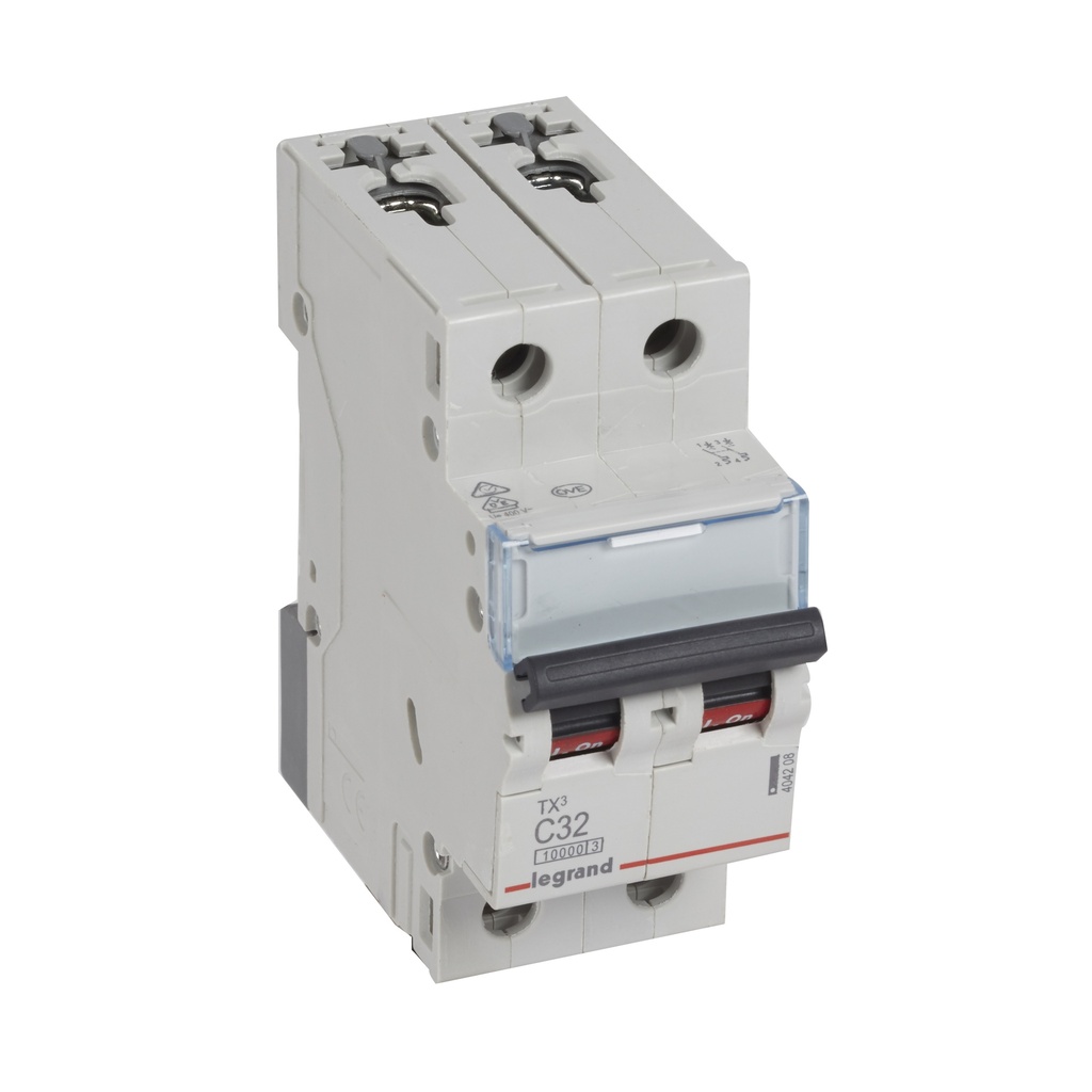 LEGRAND 404208, MCB TX³ 10000, 2P, 230/400 V, 32 A, Curbă C