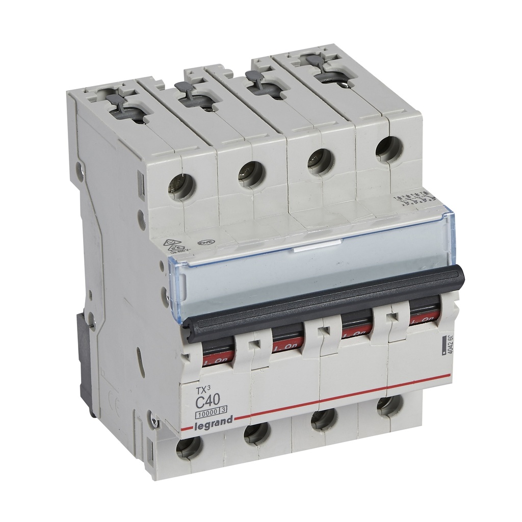 LEGRAND 404260, TX³ 10000 MCB, 4P, 40 A, Curve C, 400 V