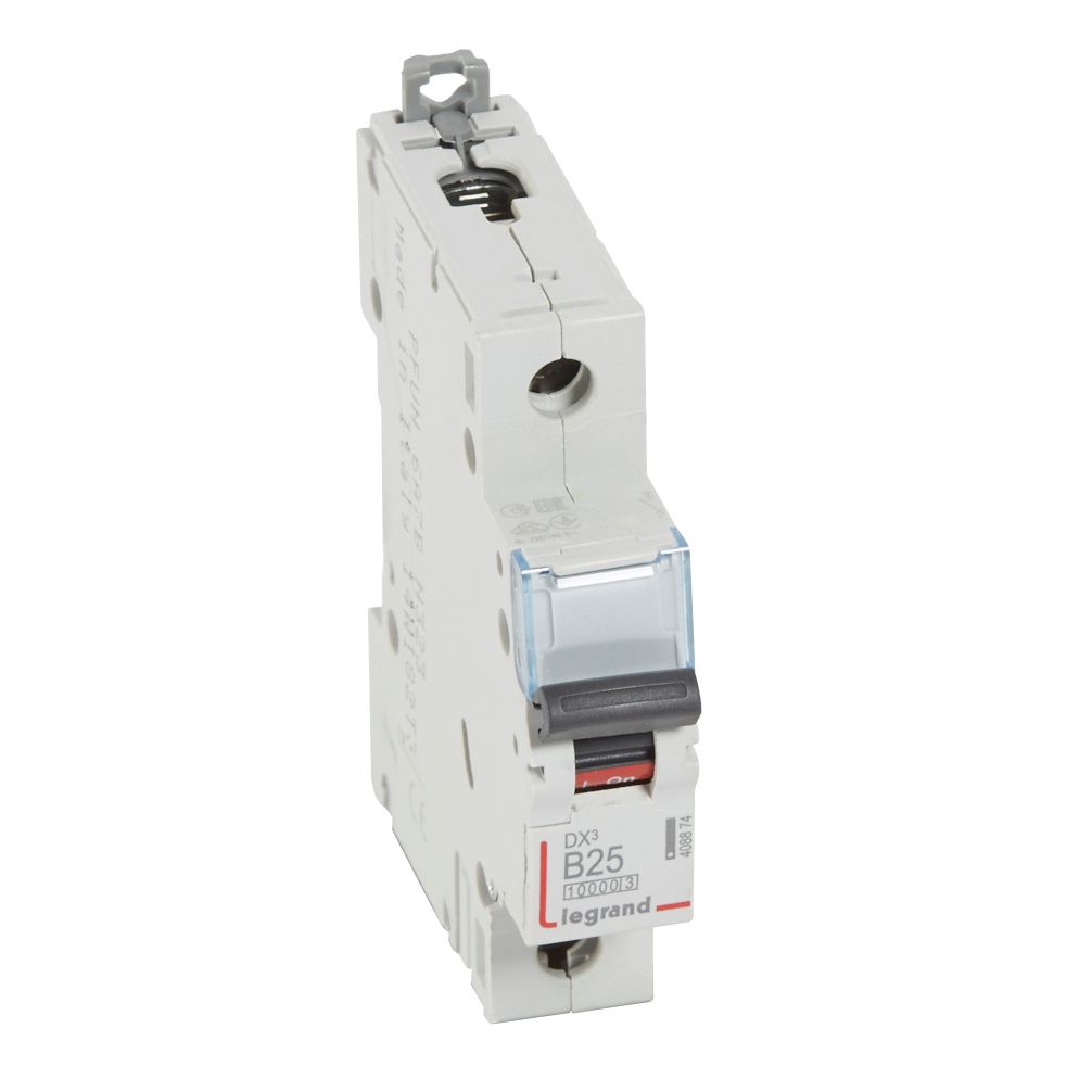 LEGRAND 408874, MCB, DX³ 10000, 16 kA, 1P, 230/400 V, 25 A, Curbă B