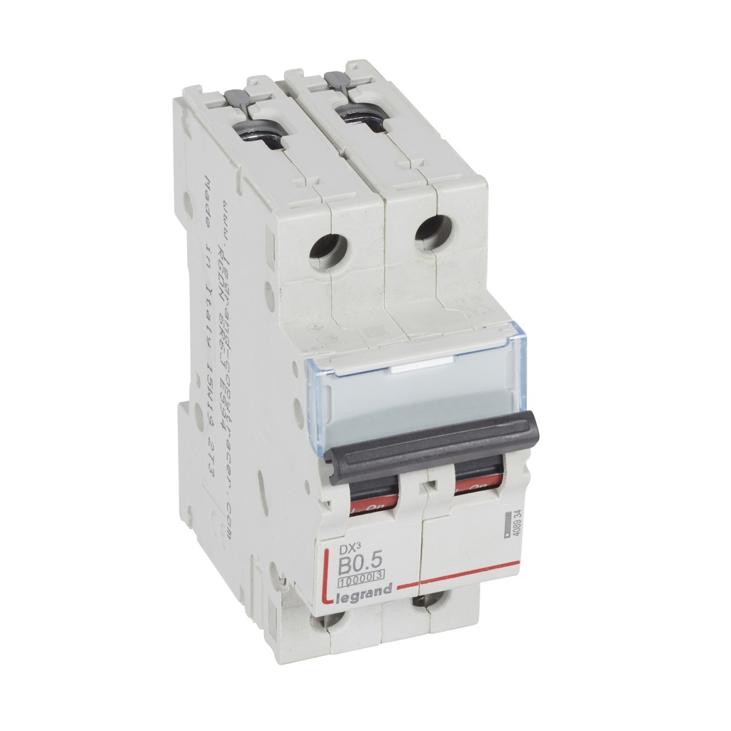 LEGRAND 408934, DX³ MCB, 2P, 0.5 A, Curve B, 10 kA
