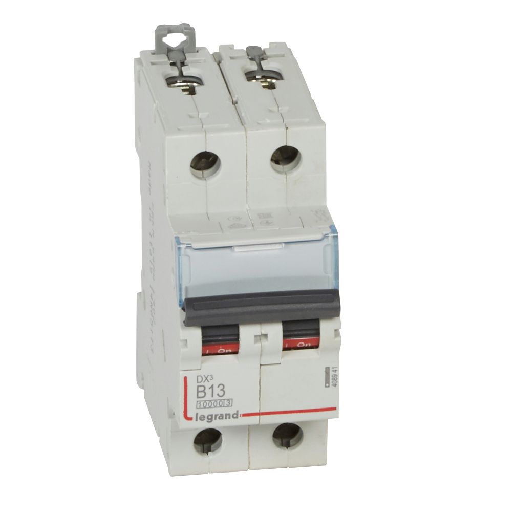 LEGRAND 408941, MCB, DX³ 10000, 16 kA, 2P, 230/400 V, 13 A, Curbă B