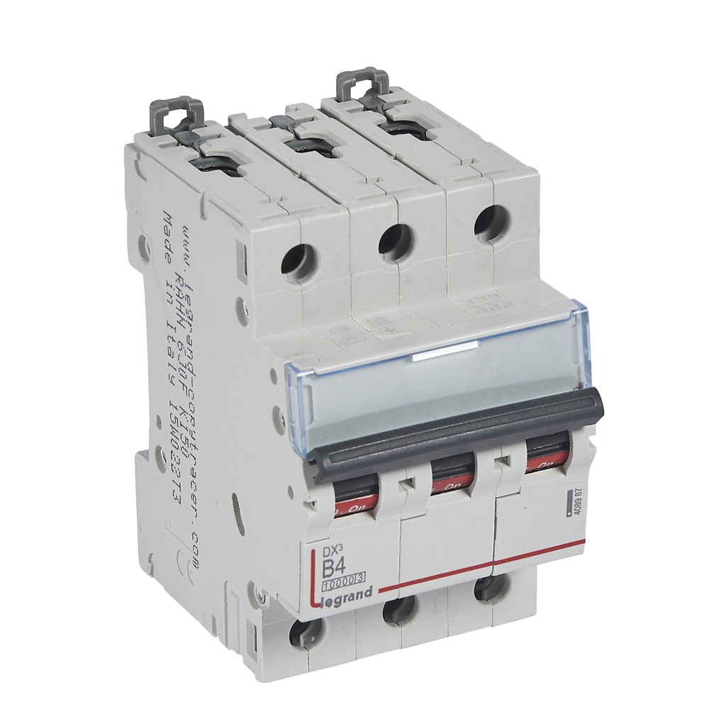 LEGRAND 408987, MCB, DX³ 10000, 16 kA, 3P, 400 V, 4 A, Curbă B