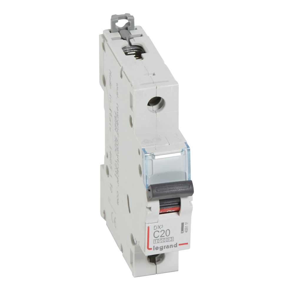 LEGRAND 409115, MCB, DX³ 10000, 16 kA, 1P, 230/400 V, 20 A, Curbă C
