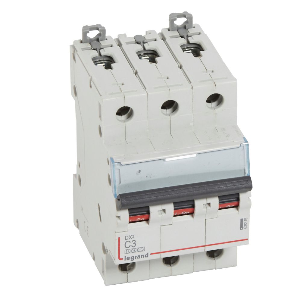 LEGRAND 409249, DX³ 10000 MCB, 3P, 3 A, Curve C, 16 kA, 400 V