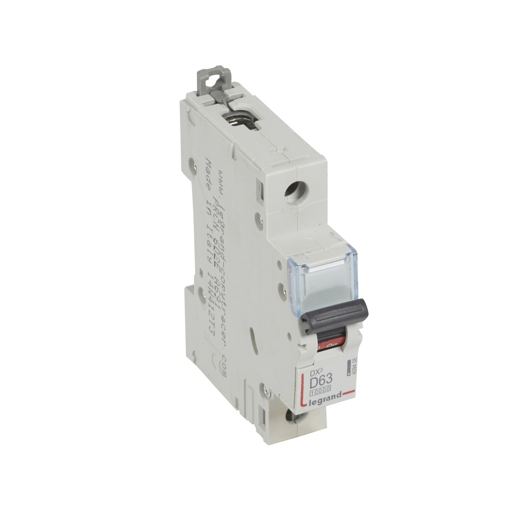 LEGRAND 409438, DX³ 10000 MCB, 1P, 63 A, D Curve, 16 kA, 230/400 V