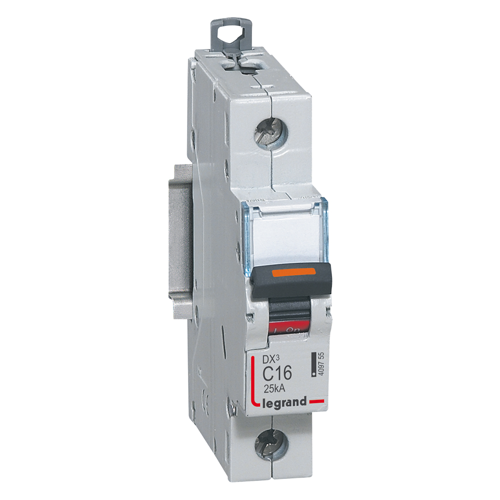 LEGRAND 409755, MCB, DX³, 25 kA, 1P, 230/400 V, 16 A, Curbă C