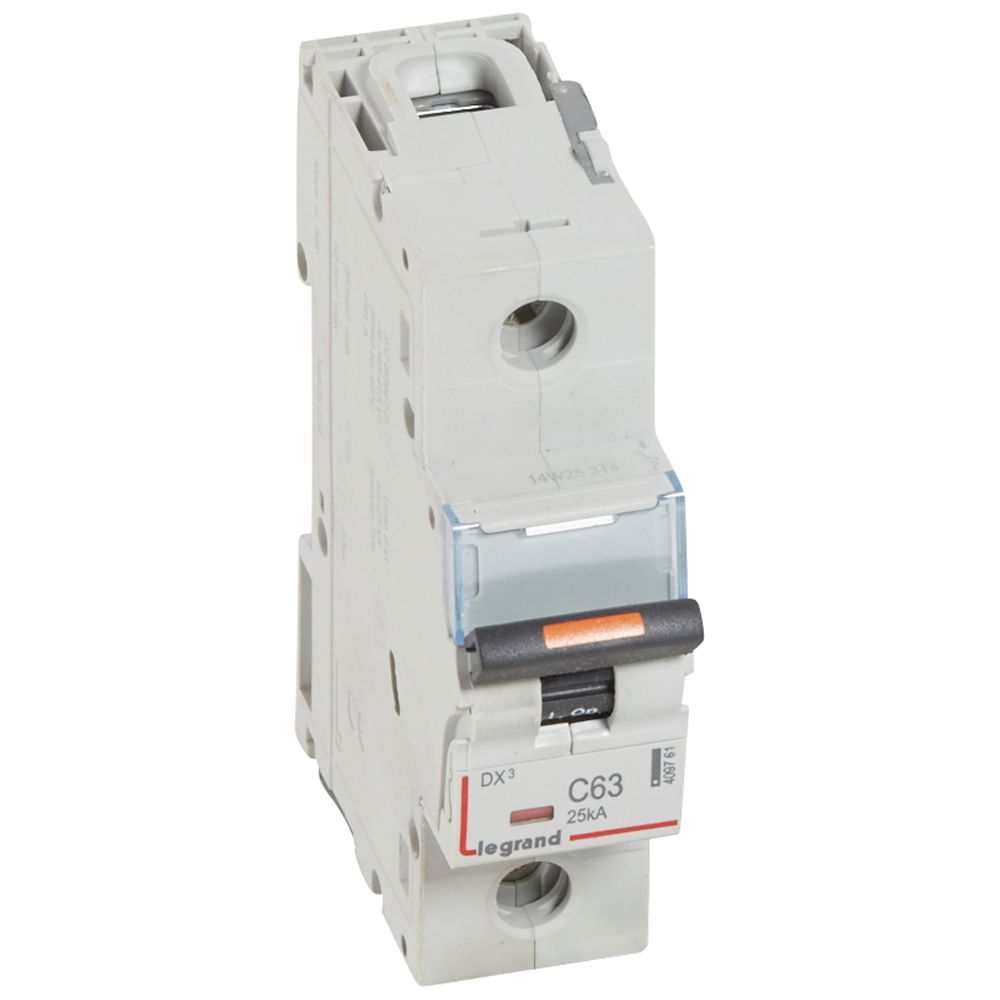 LEGRAND 409761, MCB, DX³, 25 kA, 1P, 230/400 V, 63 A, Curbă C