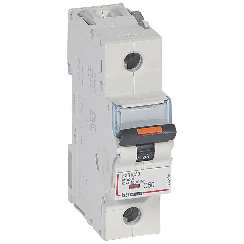 LEGRAND 409812, MCB, DX³, 25 kA, 1P, 230/400 V, 50 A, Curbă D