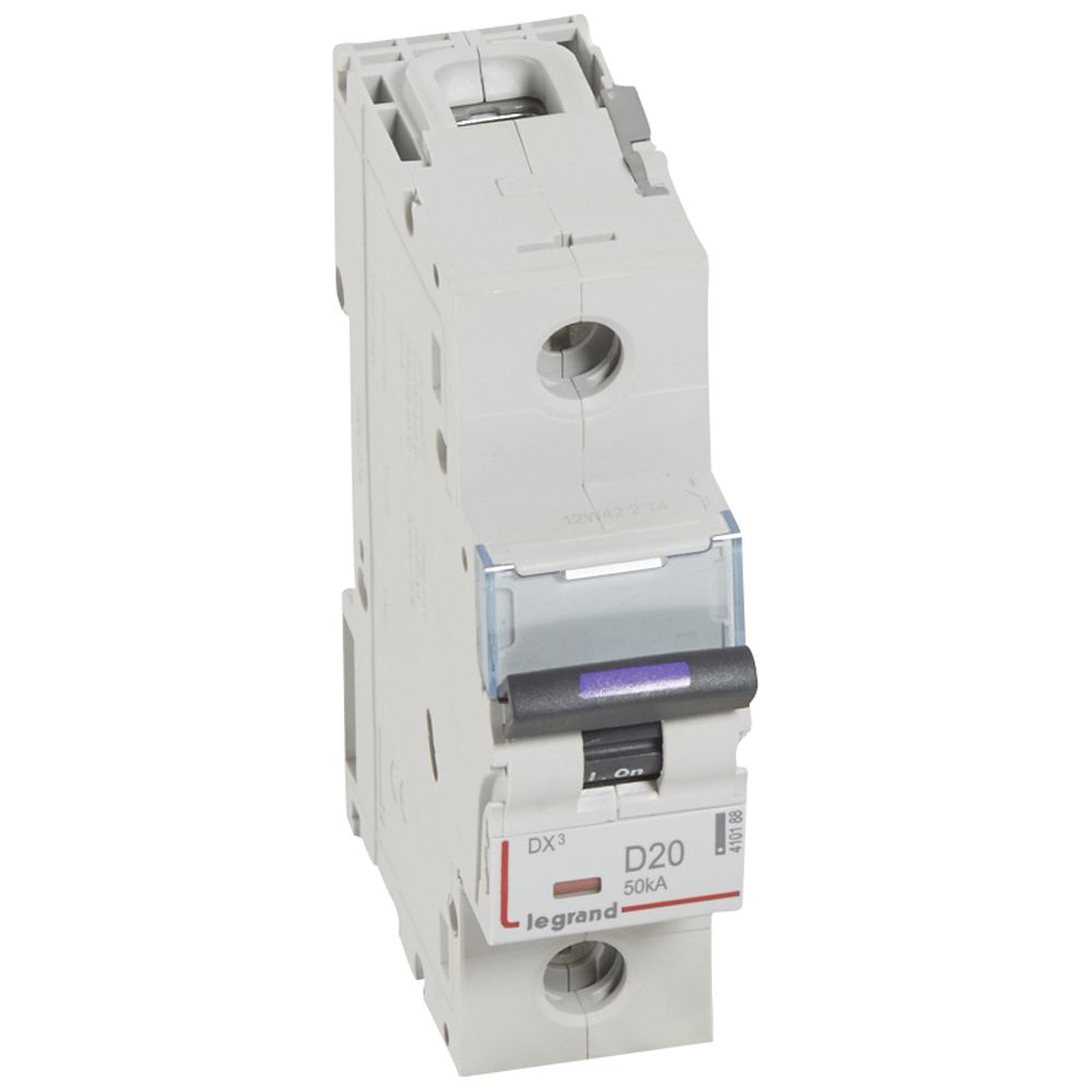LEGRAND 410188, MCB, DX³, 50 kA, 1P, 230/400 V, 20 A, Curbă D