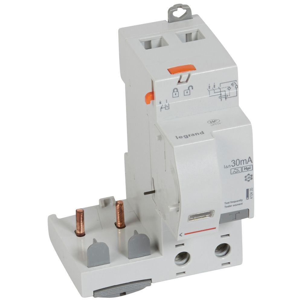 LEGRAND 410435, Differential Block, 2P, 230 V, 63 A, 30 mA, Type Hpi, 1 DX³ Module