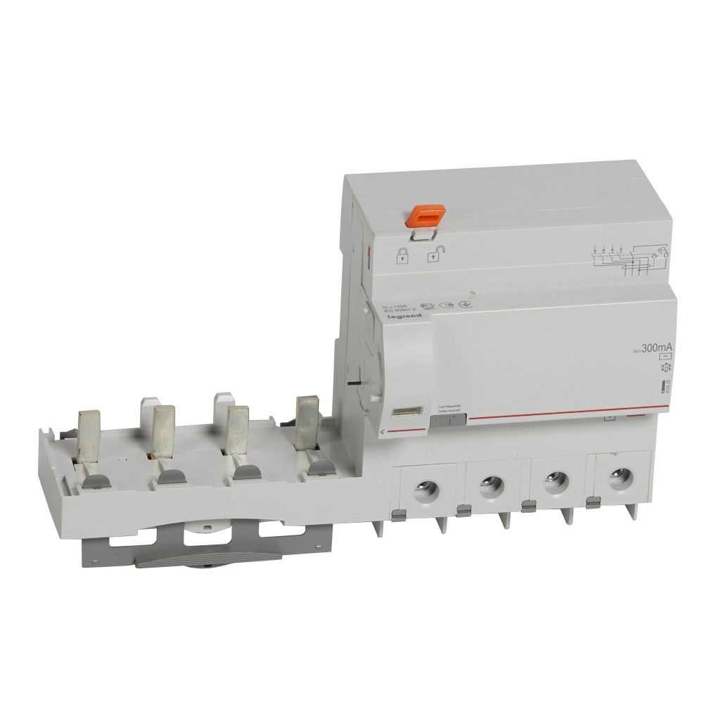 LEGRAND 410628, Bloc diferential, 4P, 400 V, 125 A, 300 mA, tip AC, pentru disjunctoare 1.5 modul/pol DX³