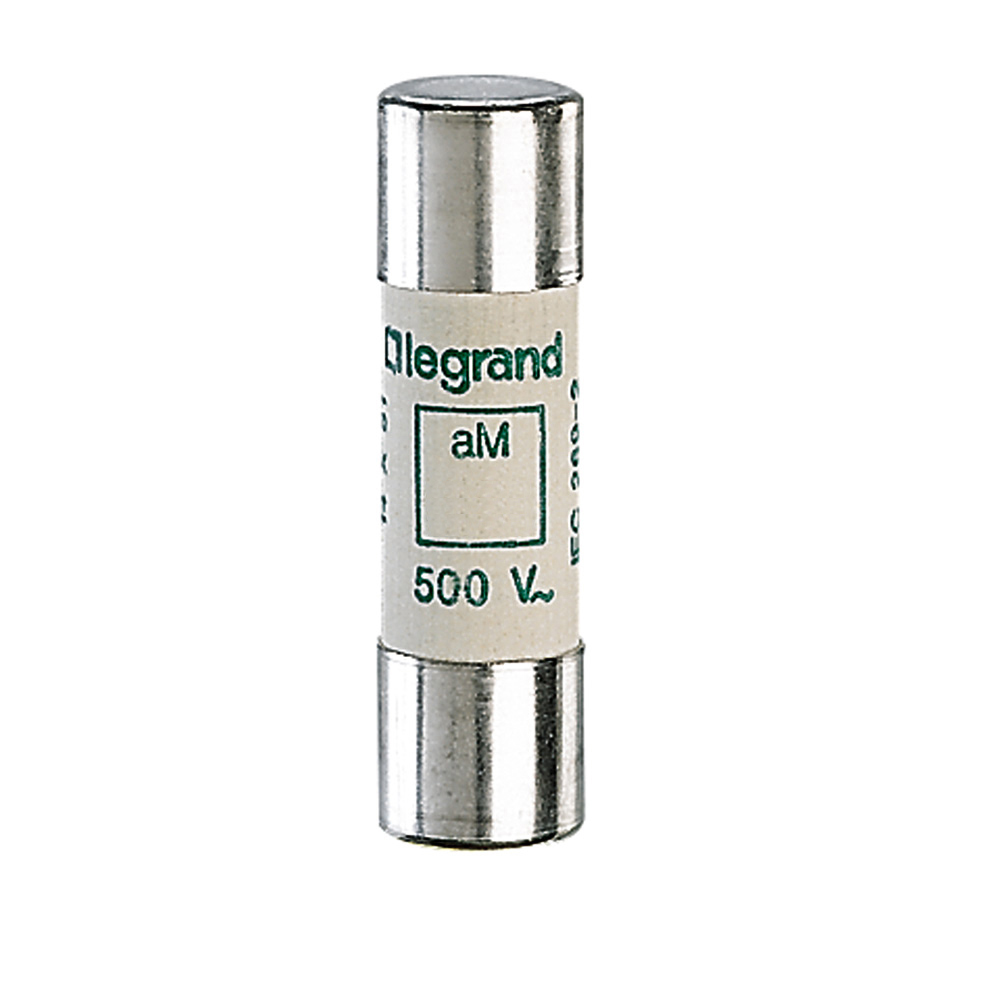 LEGRAND 014010, Cartuș fuzibil cilindric tip aM 14 x 51, 10 A, Fără indicator