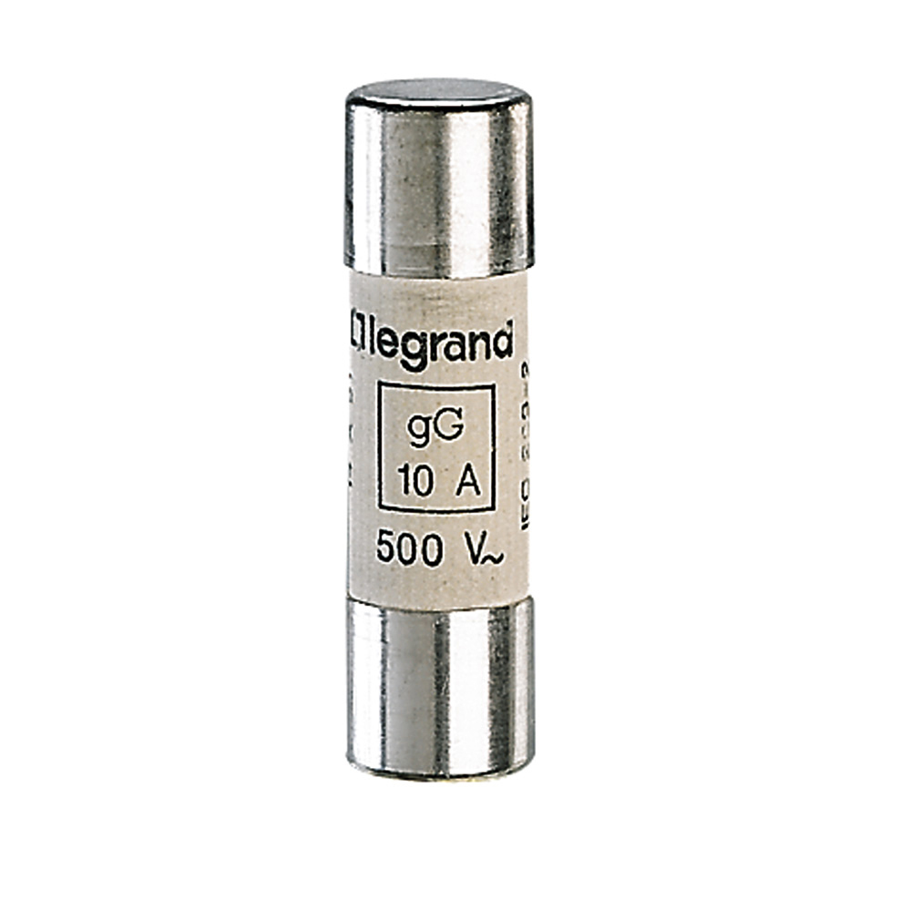 LEGRAND 014310, Cartuș fuzibil cilindric tip gG 14 x 51, 10 A, Fără indicator