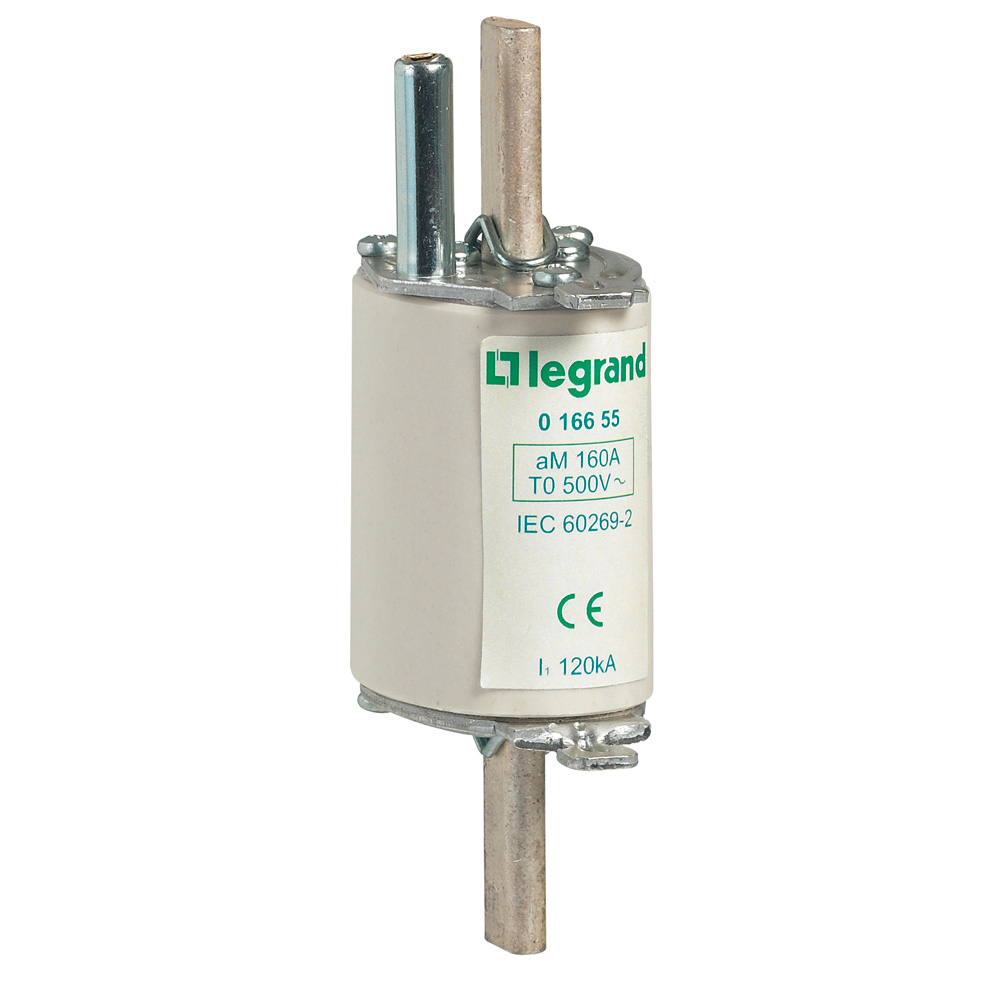 LEGRAND 016655, Siguranță cartuș de tip lamă HRC, Tip aM, mărime 0, 160 A, Cu percutor