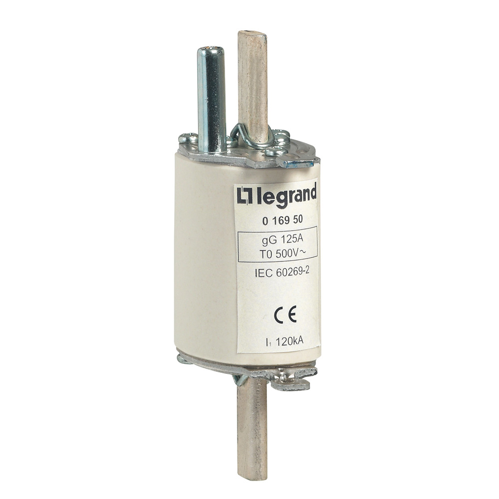 LEGRAND 016950, Cartuș industrial cu lamă, gG, Mărime 0, Cu percutor, 125 A