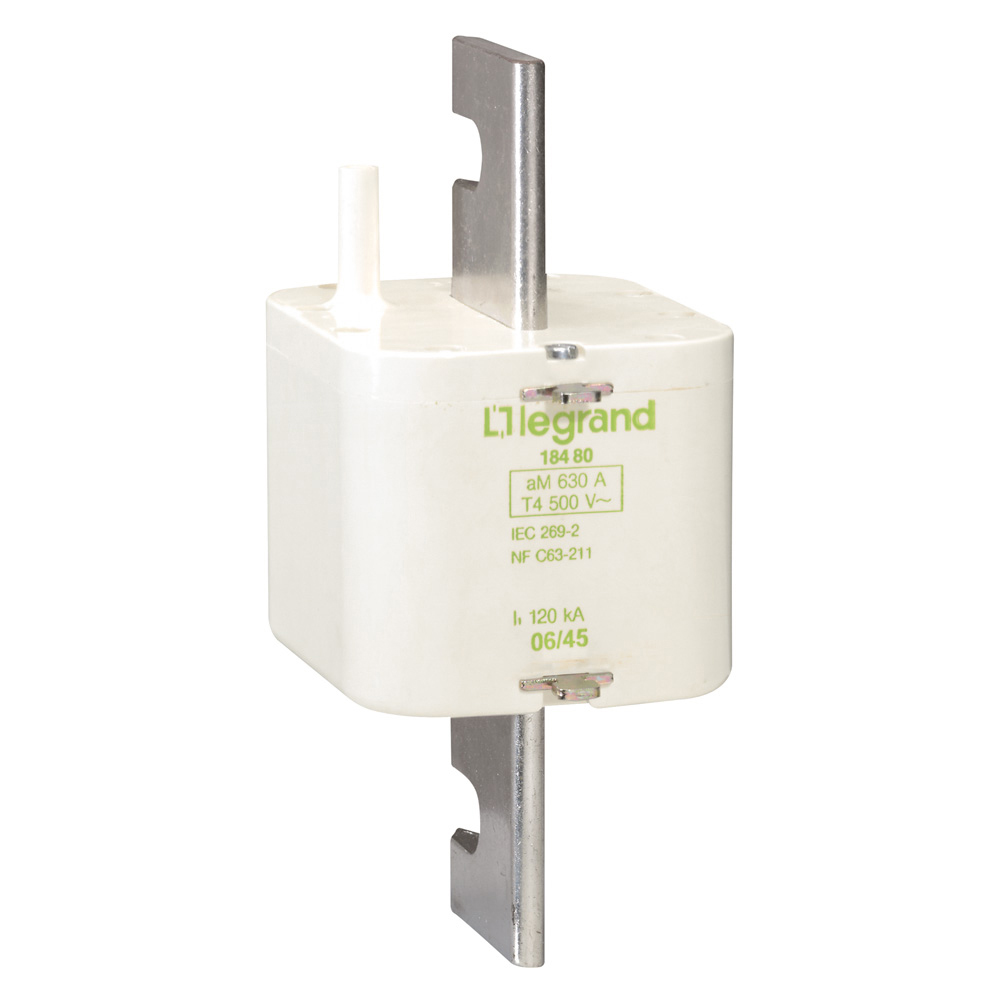 LEGRAND 018480, Cartuș industrial cu lamă, aM, Mărime 4, Cu percutor, 630 A