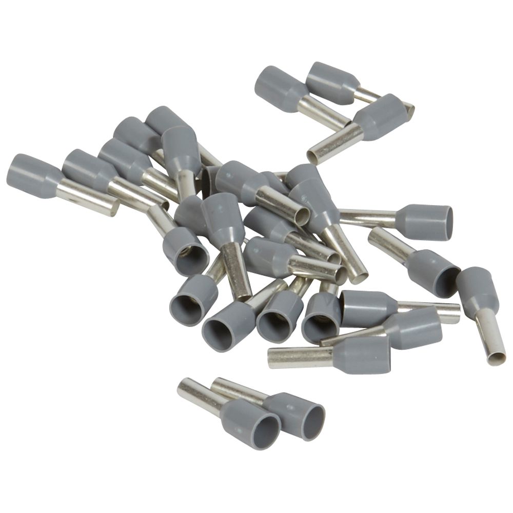 LEGRAND 037766, Camăși Terminale Starfix, Simple Individuale, Secțiune 2.5 mm², Gri