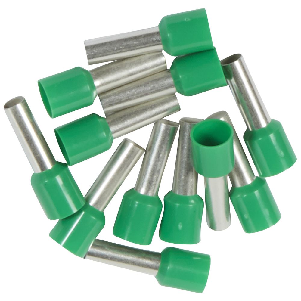 LEGRAND 037768, Camăși Terminale Starfix, Simple Individuale, Secțiune 6 mm², Verde