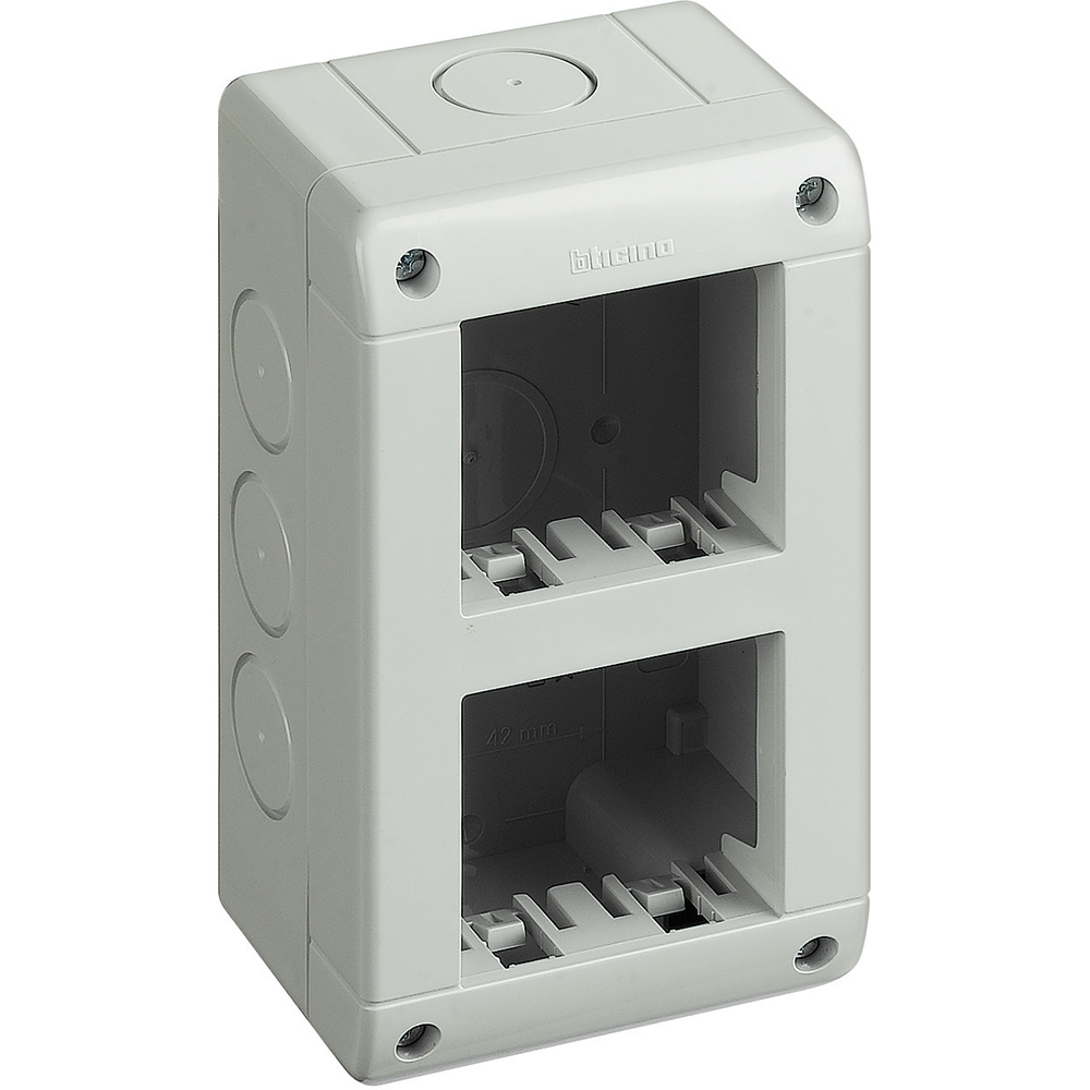BTICINO 25404/2V, Doză Idrobox Matix 2+2 module, Montaj vertical, IP40