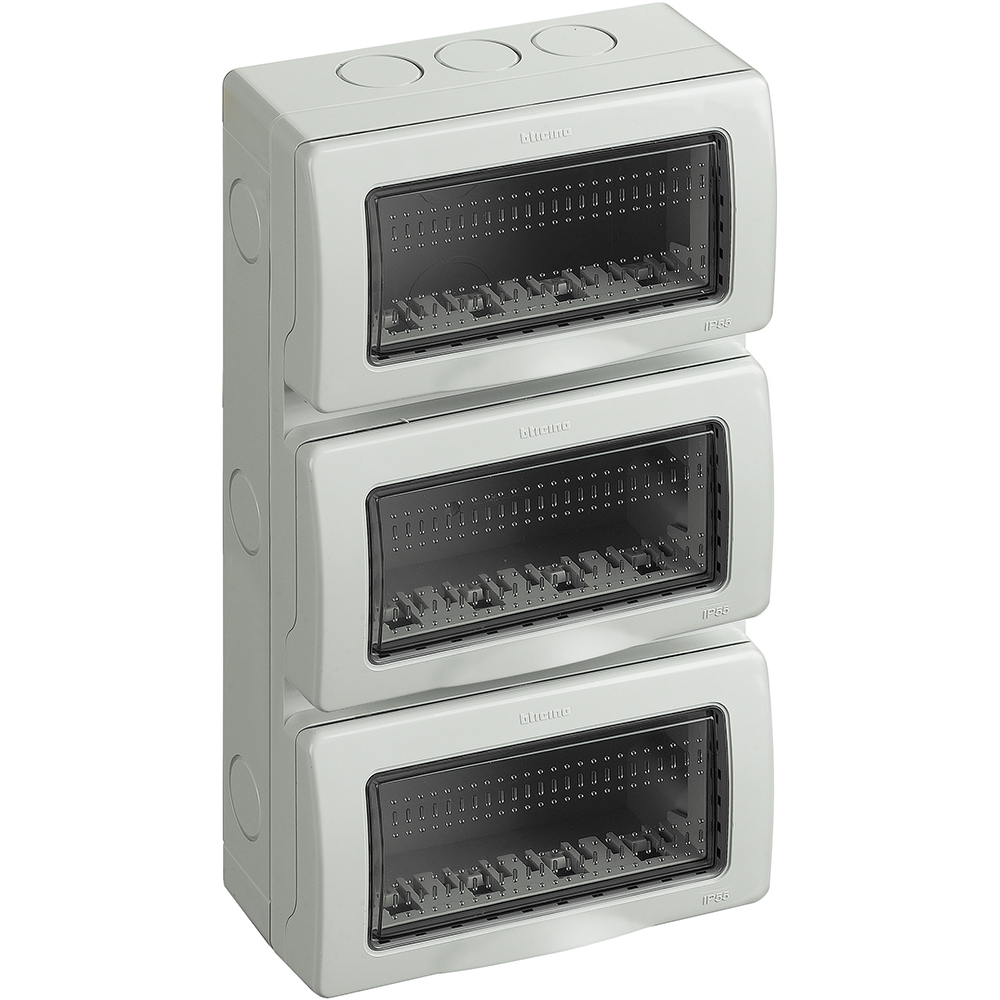 BTICINO 25512V, Doză Idrobox Matix 12 module, Montaj vertical, IP55