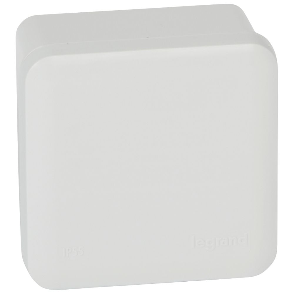 LEGRAND 092011, Plexo Sealed Square Box 80×80×45 mm, Grey, Flat Front, IP55, IK07, 650°C